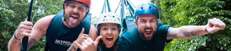 People on the Giant Swing at Skypark in Cairns