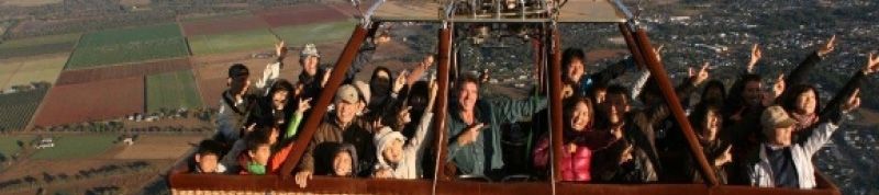 Group of people on a Cairns Hot Air Balloon tour