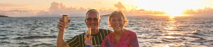 sunset, whitsundays