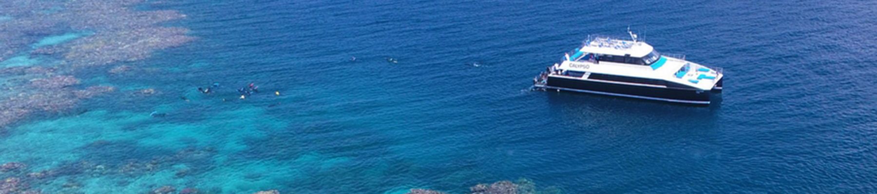 Calypso Reef Tours Cruise Calypso Reef Tours Cruise ariel view on reef