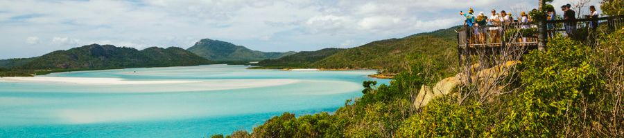 Whitsunday Island, Hill Inlet Lookout Hill Inlet Lookout with bright blue waters