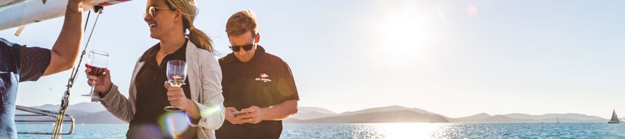 Providence V Sunset Sail, Sailing Whitsundays Two people aboard Providence V Sunset Sail