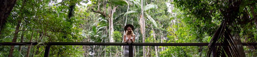 A woman in the forest on K'gari