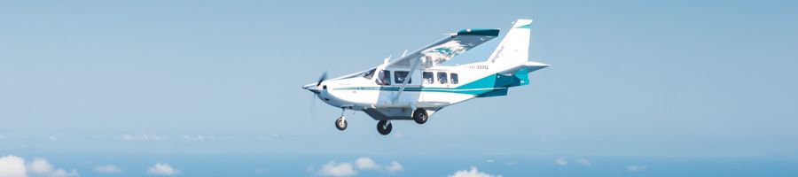 Scenic Flights A shot of a plane out the window of another plane