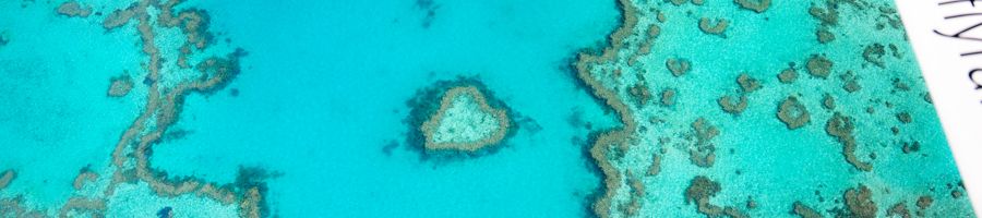 Heart Reef, Great Barrier Reef A view of Heart Reef taken from a plane