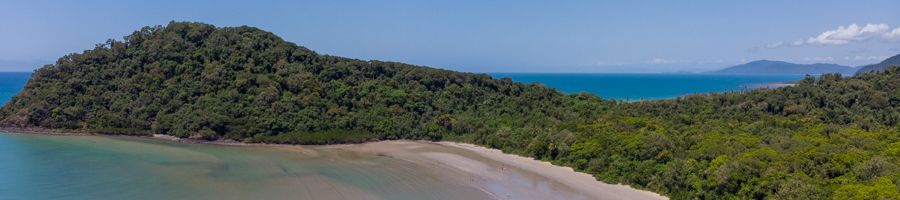 Cape Tribulation Beach aerial view