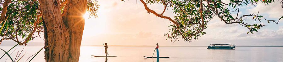 Noosa Habitat Tour without two SUP at sunset