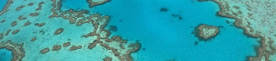 Great barrier reef from scenic flight