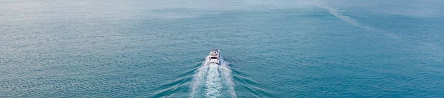 Alani Day Charter an aerial shot of a luxury yacht at sea
