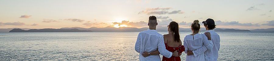 Alani Luxury Yacht travellers watching the sunset on alani yacht