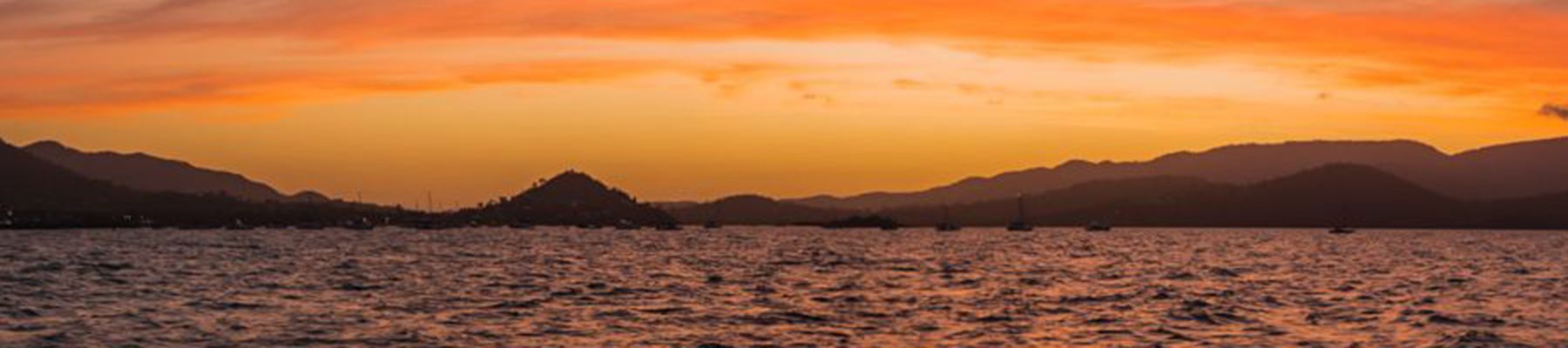 Sunset in Cairns over the Reef