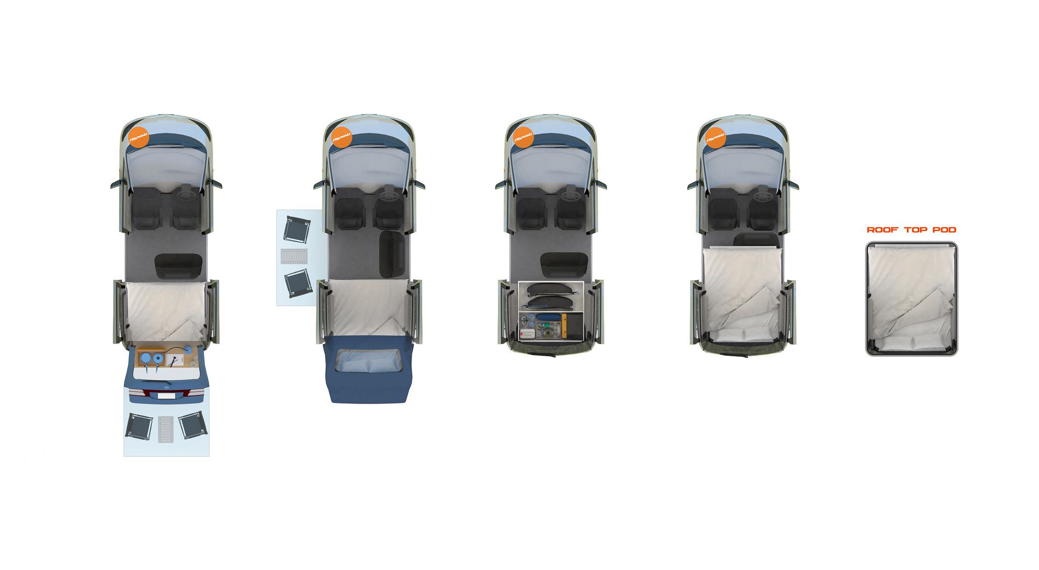 Spaceship Beta 4-Berth Campervan Floorplan Spaceship Beta 4-Berth Campervan Floorplan