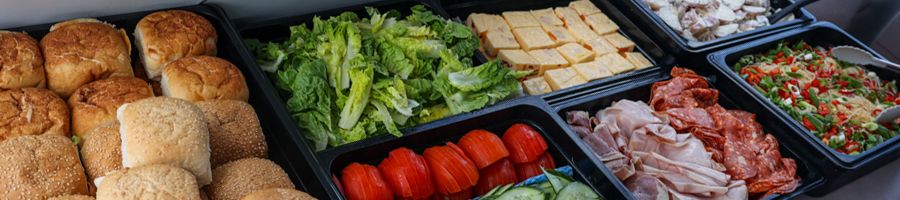 Thundercat Lunch Thundercat buffet salad spread with an array of vegetables and meats