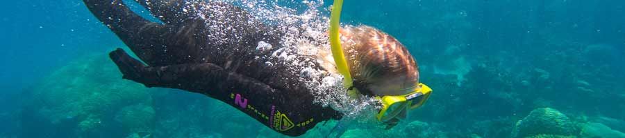 girl snorkeling