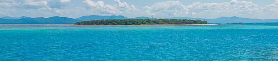 Aerial view of Green Island green island from the air