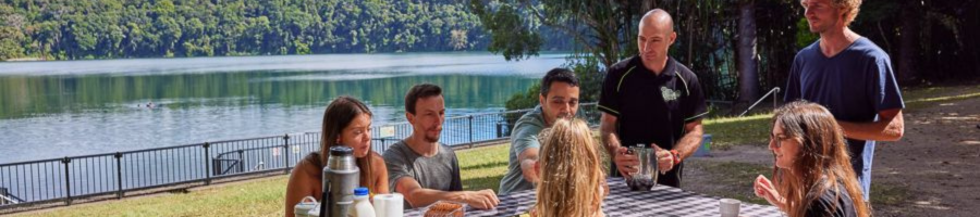 Picnic lunch at Lake Eacham