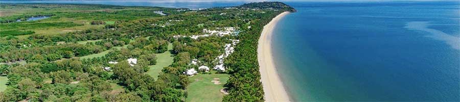 Aerial view of coastline