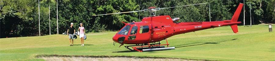 helicopter on golf course