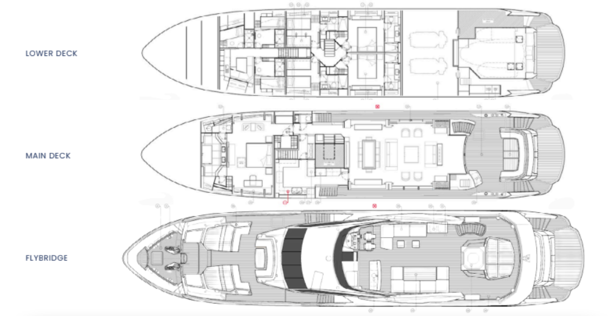 floor plan on MY Sunset Superyacht floor plan on MY Sunset Superyacht