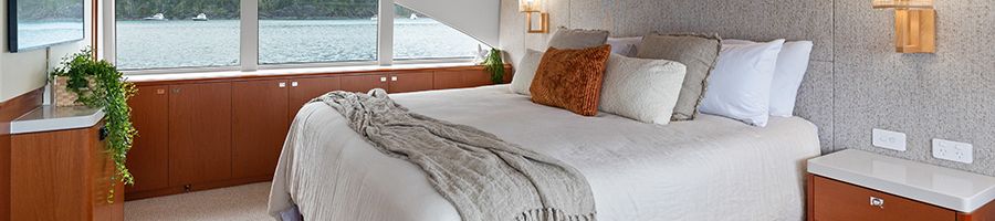 Master bedroom onboard Segara Superyacht