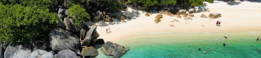 Fitzroy Island Nudey Beach Aerial View