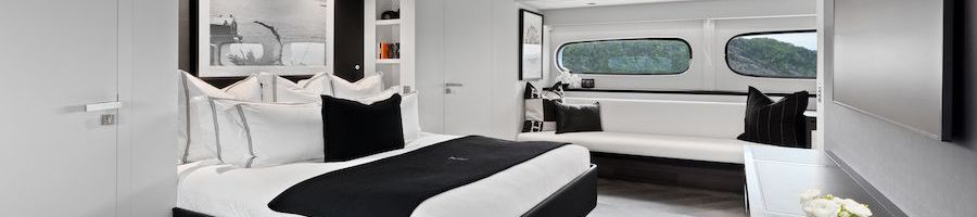 Master Suite master bedroom on impulsive superyacht whitsundays