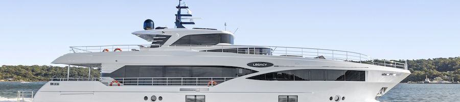 Legacy Superyacht legacy superyacht cruising through the ocean waters