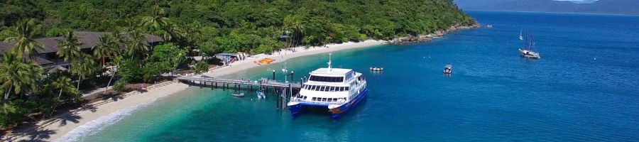Fitzroy Island Ferry fitzroy island ferry docked at the pier on the island