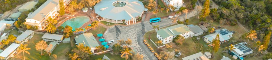 K'gari Beach Resort aerial view