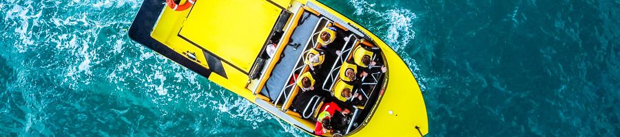 A jetboat in the Whitsundays