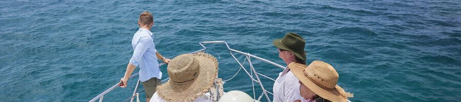 A group sailing back to Cairns on a boat