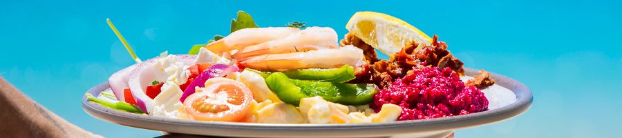 Buffet lunch on board Cairns Reef Fishing boat