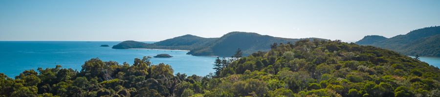 whitsunday islands surrounded by ocean