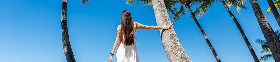 Palm Cove, Cairns A woman at Palm Cove in Cairns
