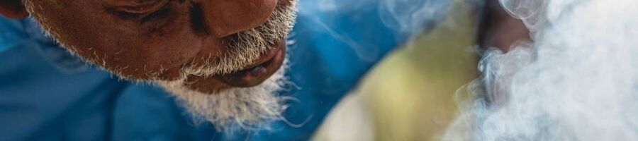 Smoke ceremony on Hands On Country Eco Tour